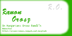 ramon orosz business card